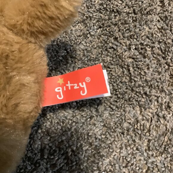 GITZY Puppy Dog with Bunny Ears Plush Stuffed Animal Toy Easter 8.5" Polka Dot - Picture 3 of 8